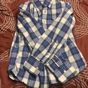 Abercrombie Blue and White Polo